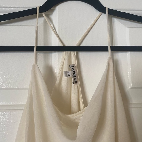 Womens Off-White Racer-Back Top - Picture 3 of 3